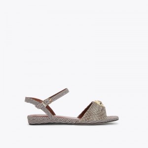 Bambino Donna Kurt Geiger London Mini Kensington Sandal Oro Italia | SF23-391