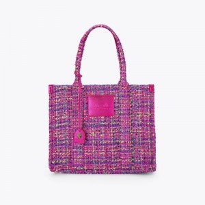 Borse A Tracolla Donna Kurt Geiger London Large Tweed Southbank Fushia Italia | TX69-505