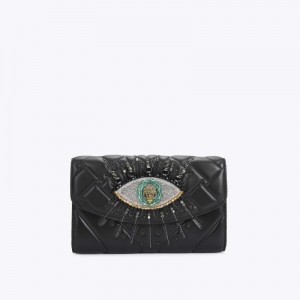 Borse Crossbody Donna Kurt Geiger London Kensington Chain Eye Wallet Nere Italia | OE12-512