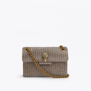 Borse Crossbody Donna Kurt Geiger London Mini Fabric Kensington Beige Italia | LF60-360