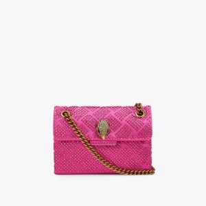 Borse Crossbody Donna Kurt Geiger London Mini Fabric Kensington Fushia Italia | ED45-566