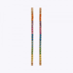 Gioielli Donna Kurt Geiger London Rainbow Linear Earrings Colorate Italia | NK26-929