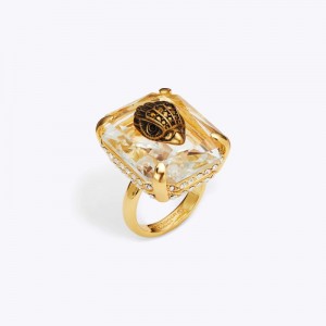 Gioielli Donna Kurt Geiger London Eafle Crystal Ring Oro Italia | CS41-313