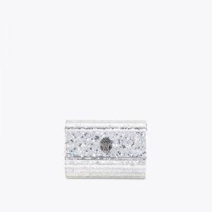 Mini Borse Donna Kurt Geiger London Micro Party Clutch Argento Italia | LC55-860