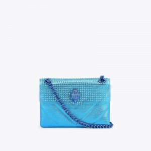 Mini Borse Donna Kurt Geiger London Mini Kensington Blu Italia | BD62-708