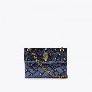 Mini Borse Donna Kurt Geiger London Mini Crystal Kensington Blu Scuro Italia | BM35-774