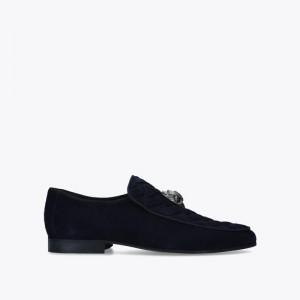 Mocassini Uomo Kurt Geiger London Hugh Eagle Blu Marino Italia | XU86-395