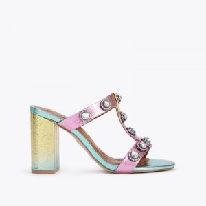 Sandali Donna Kurt Geiger London Octavia Block Mule Rosa Italia | KC32-055