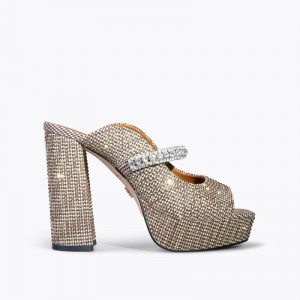 Sandali Donna Kurt Geiger London Duke Platform Heels Beige Italia | AL71-726