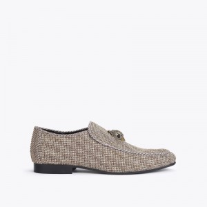 Scarpe da Sera Uomo Kurt Geiger London Hugh Eagle Herringbone Marroni Italia | EO72-796