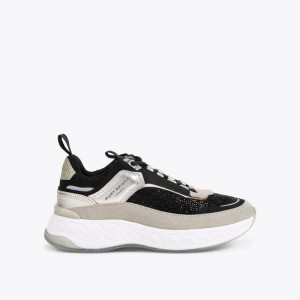 Sneakers Donna Kurt Geiger London Kensington Nere Grigie Italia | JJ77-688