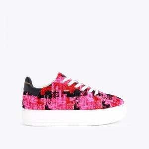 Sneakers Donna Kurt Geiger London Laney Tweed Fushia Italia | ZB22-670