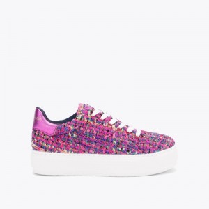 Sneakers Donna Kurt Geiger London Laney Tweed Fushia Italia | SG22-980