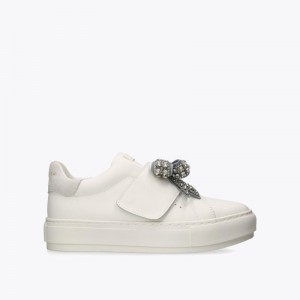 Sneakers Donna Kurt Geiger London Laney Bow Argento Italia | SI98-304