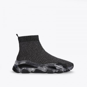 Sneakers Donna Kurt Geiger London Lettie Knit Sock Nere Italia | IB32-188