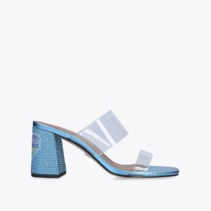 Tacchi Donna Kurt Geiger London Party Block Sandal Blu Italia | JK74-057