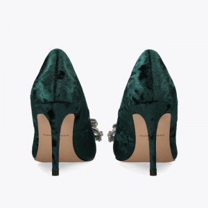 Tacchi Donna Kurt Geiger London Belgravia Bow Court Verde Acqua Italia | IS44-684