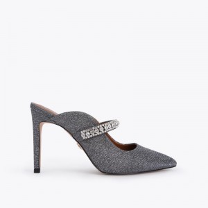 Tacchi Donna Kurt Geiger London Duke Mule Argento Italia | EW33-518