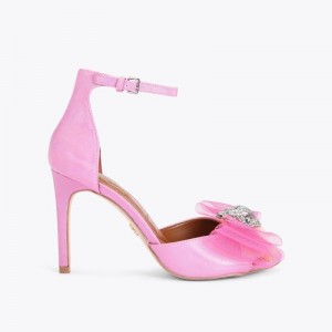 Tacchi Donna Kurt Geiger London Kensington Bow Sandal Rosa Italia | CE39-368