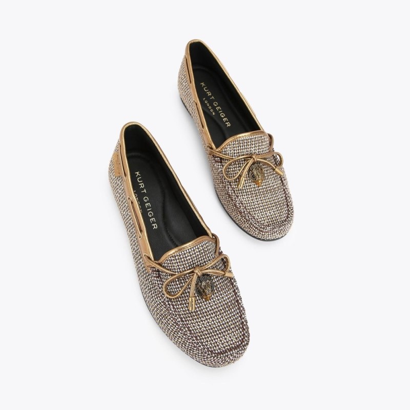 Ballerine Donna Kurt Geiger London Eagle Moccasin Beige Italia | BW92-878