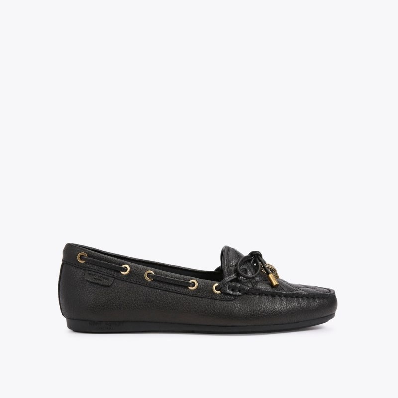 Ballerine Donna Kurt Geiger London Eagle Moccasin Nere Italia | IA75-389