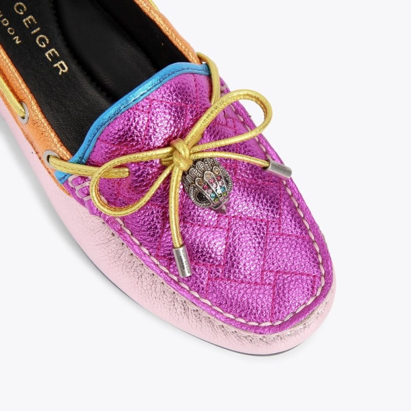 Ballerine Donna Kurt Geiger London Eagle Moccasin Rosa Italia | FU21-473