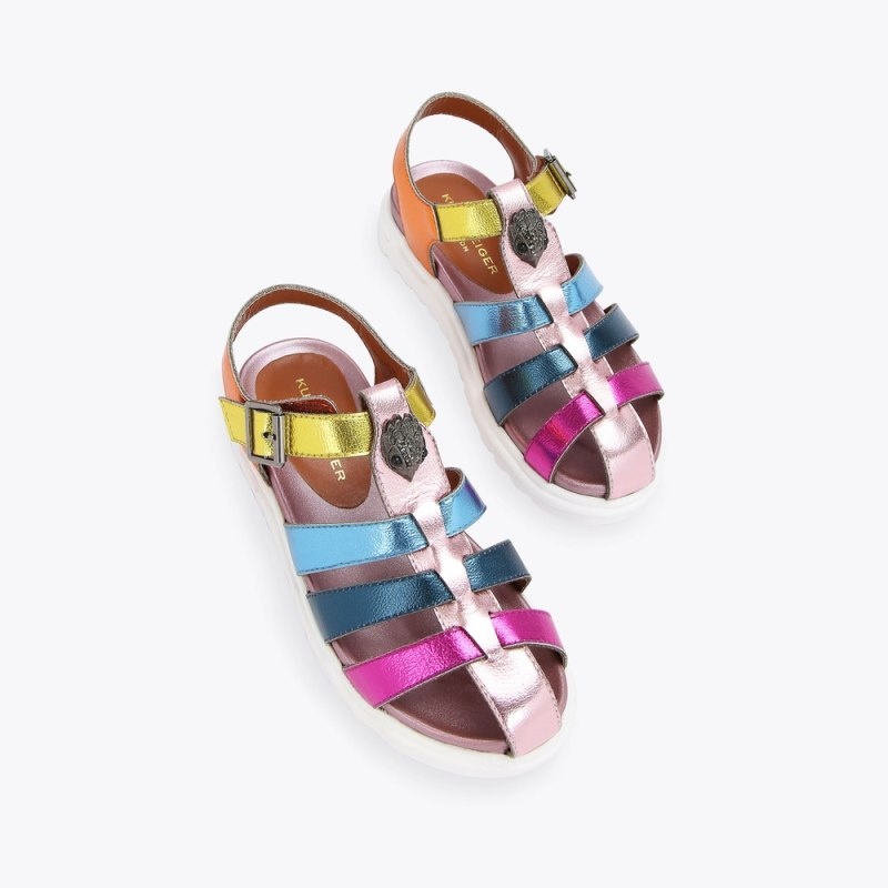 Bambino Donna Kurt Geiger London Mini Fisherman Sandal Colorate Italia | FZ40-921