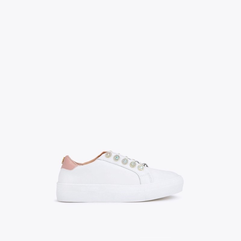 Bambino Donna Kurt Geiger London Mini Liviah Sneaker Bianche Italia | KL05-246