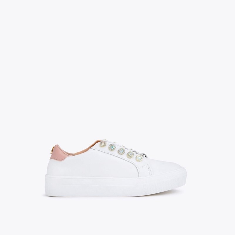 Bambino Donna Kurt Geiger London Mini Liviah Sneaker Bianche Italia | UJ60-696