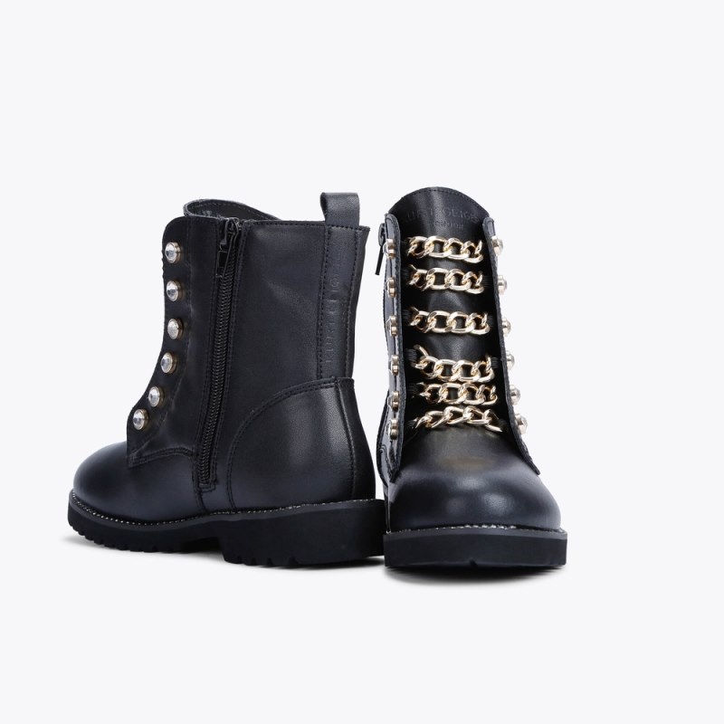 Bambino Donna Kurt Geiger London Mini Bax Boot Nere Italia | PJ58-011