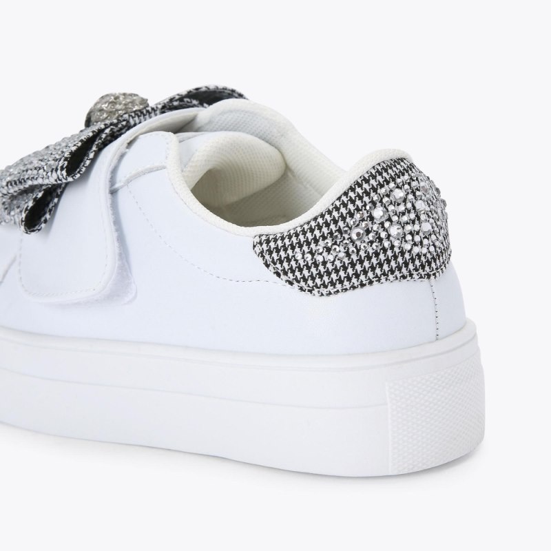 Bambino Donna Kurt Geiger London Mini Laney Sneaker Argento Italia | FP85-984