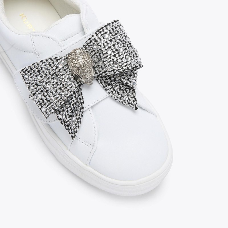 Bambino Donna Kurt Geiger London Mini Laney Sneaker Argento Italia | FP85-984