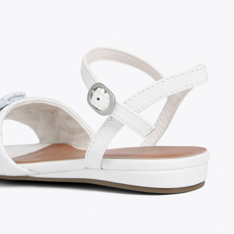 Bambino Donna Kurt Geiger London Mini Kensington Sandal Bianche Italia | AO77-505