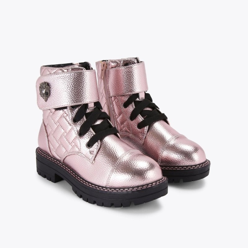 Bambino Donna Kurt Geiger London Kensington Cinturino Boot Rosa Italia | JQ22-222