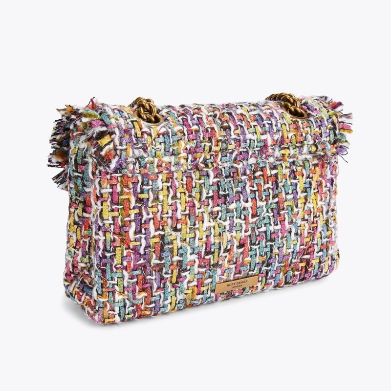 Borse A Tracolla Donna Kurt Geiger London Tweed Kensington Colorate Italia | YO03-393