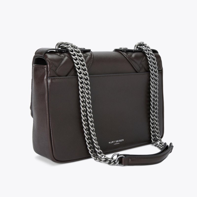 Borse Crossbody Donna Kurt Geiger London Hackney Marroni Scuro Italia | QT91-637