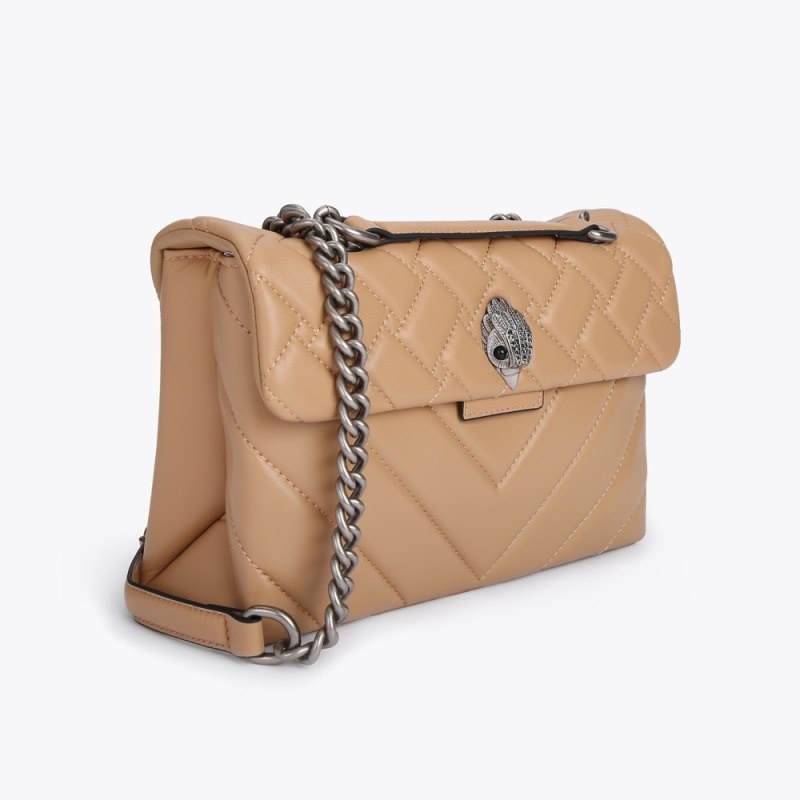 Borse Crossbody Donna Kurt Geiger London Pelle Kensington Camel Italia | CI41-741