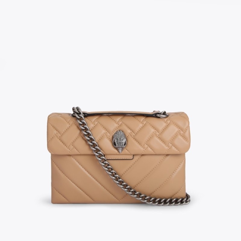 Borse Crossbody Donna Kurt Geiger London Pelle Kensington Camel Italia | CI41-741