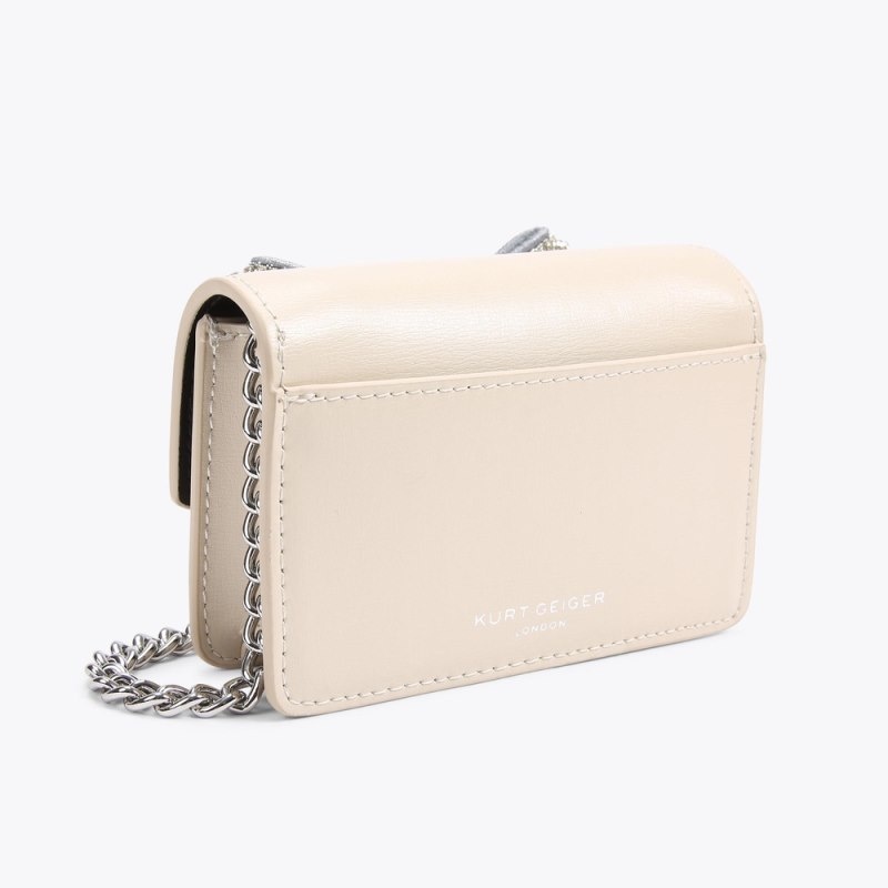 Borse Crossbody Donna Kurt Geiger London Micro Bow Shoreditch Bone Italia | OJ10-914