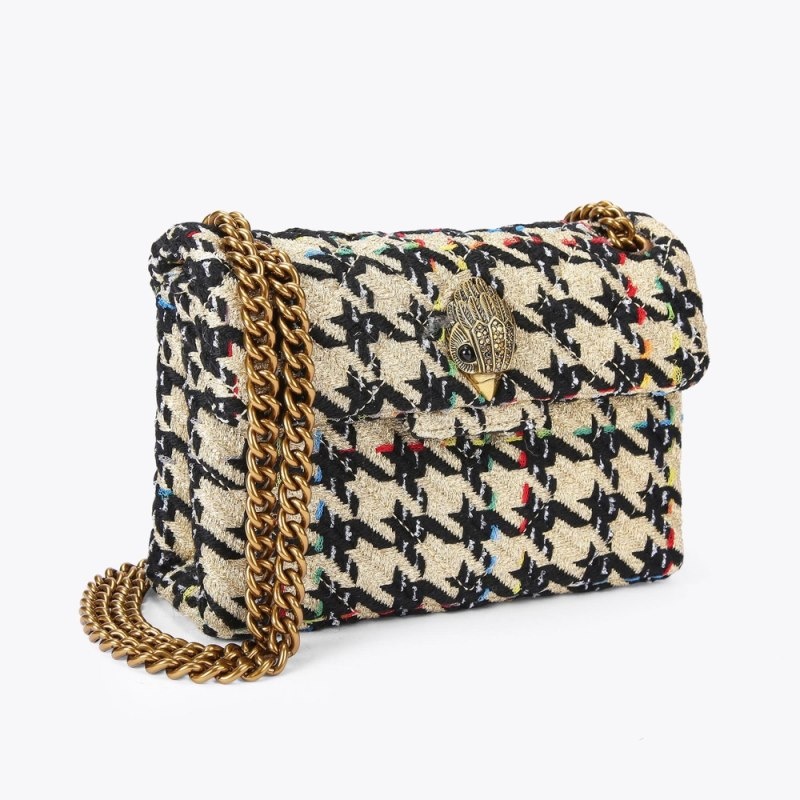 Borse Crossbody Donna Kurt Geiger London Mini Tweed Kensington Oro Italia | KA66-507