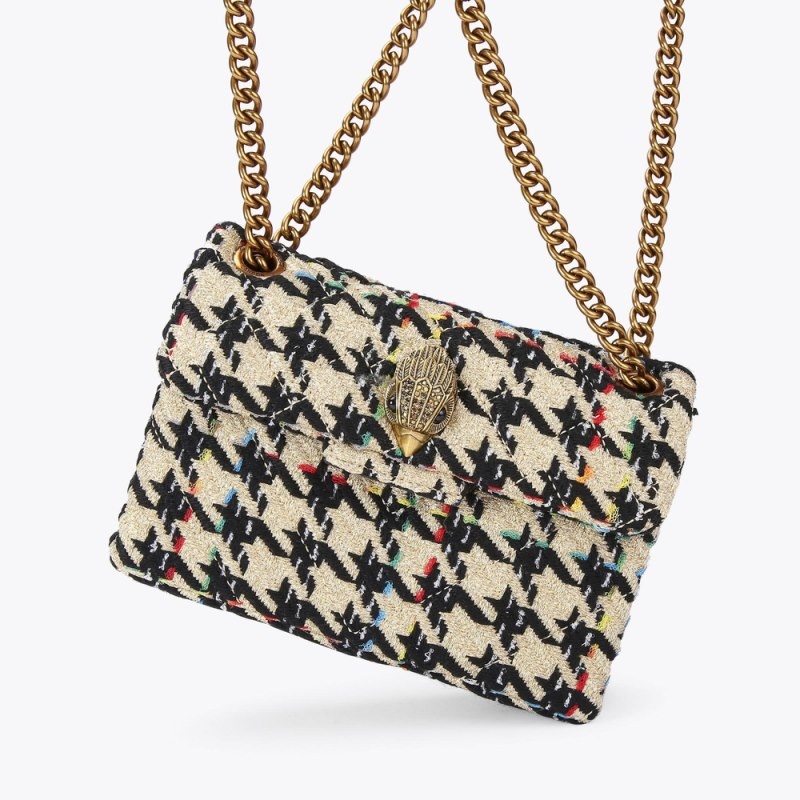 Borse Crossbody Donna Kurt Geiger London Mini Tweed Kensington Oro Italia | KA66-507