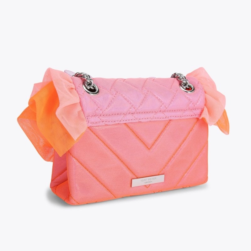 Borse Crossbody Donna Kurt Geiger London Mini Ruffle Kensington Rosa Italia | BW56-604