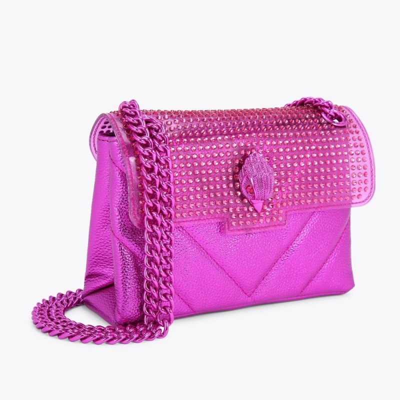 Borse Crossbody Donna Kurt Geiger London Mini Kensington Fushia Italia | ES29-989