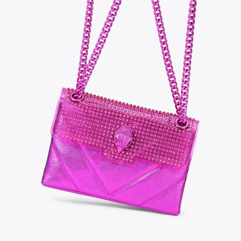 Borse Crossbody Donna Kurt Geiger London Mini Kensington Fushia Italia | ES29-989