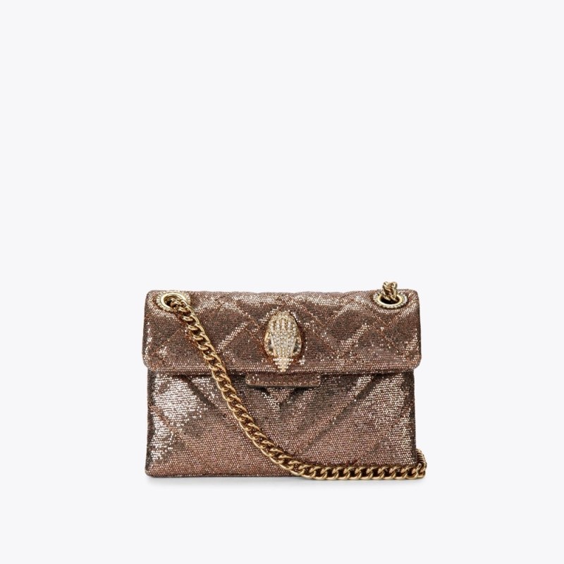 Borse Crossbody Donna Kurt Geiger London Mini Lurex Kensington Bronze Italia | KI14-913