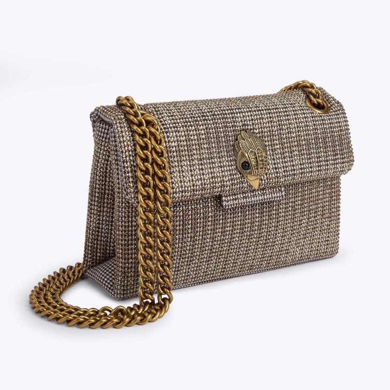 Borse Crossbody Donna Kurt Geiger London Mini Fabric Kensington Beige Italia | LF60-360