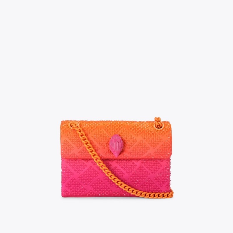 Borse Crossbody Donna Kurt Geiger London Mini Fabric Kensington Fushia Italia | YD03-059