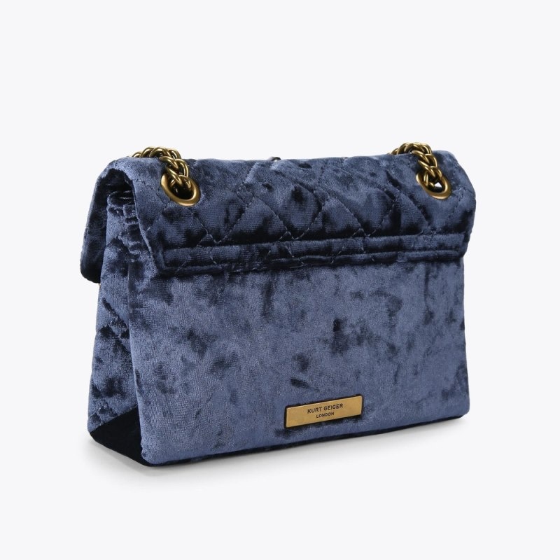 Borse Crossbody Donna Kurt Geiger London Mini Crystal Kensington Blu Scuro Italia | OQ95-391