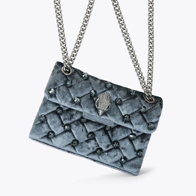 Borse Crossbody Donna Kurt Geiger London Mini Crystal Kensington Verde Acqua Italia | RX72-201