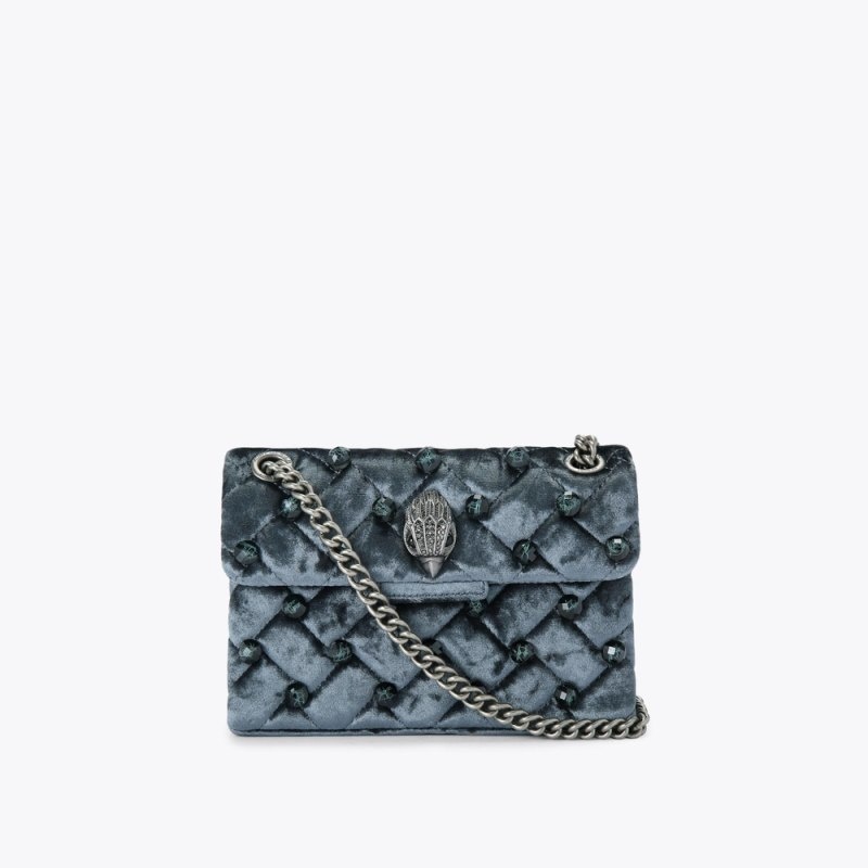 Borse Crossbody Donna Kurt Geiger London Mini Crystal Kensington Verde Acqua Italia | RX72-201